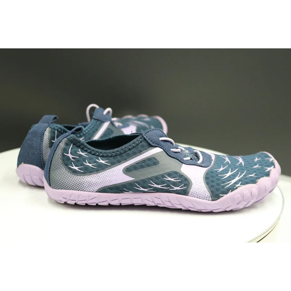 Merence Water Shoes Kids Sz 2.5 Navy Lavender Quick-Dry Mesh Sporty Aqua Sneaker